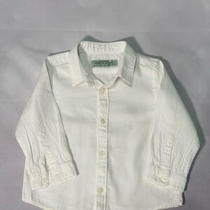 Zara Baby White Button Down Shirt 6-9 Months